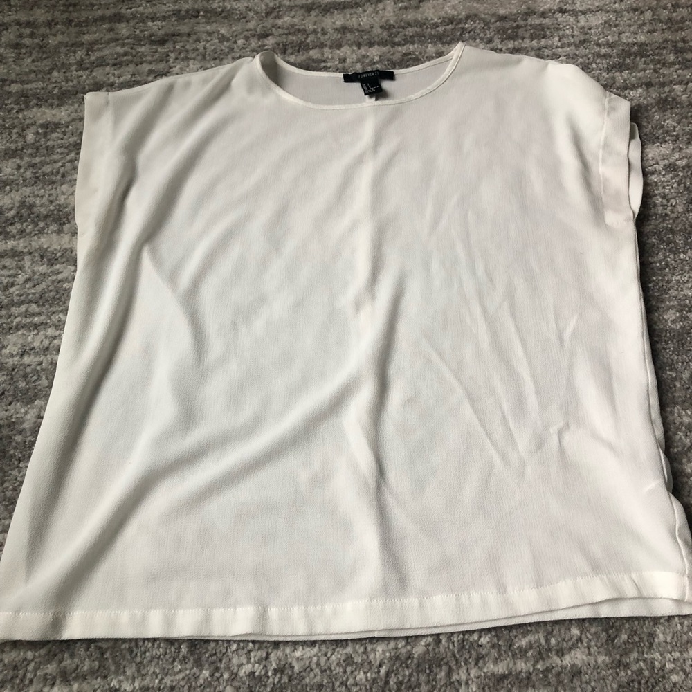 Basic sheer white blouse
